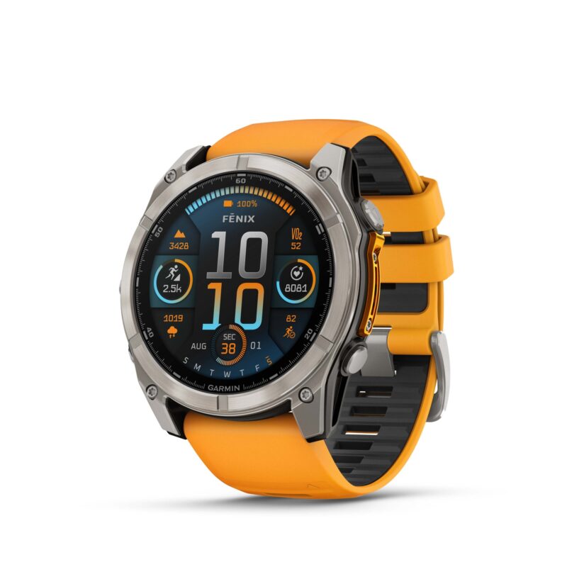 Garmin Fenix 8 51mm AMOLED, Titan Sapphire Graphite Orange